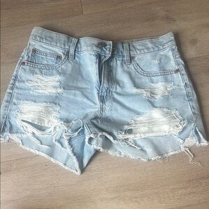 American Eagle Outfitters Blue Jean Shorts Distressed
